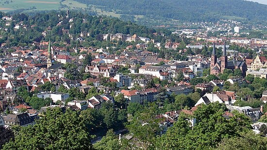 Une photo emblématique du territoire mesuré (Fribourg-en-Brisgau)